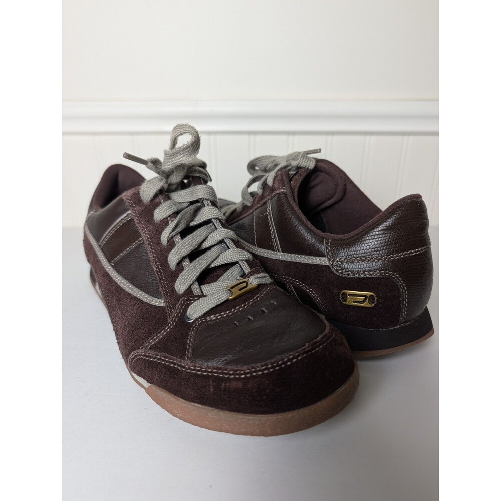 Vintage Y2K Diesel Lani Sneakers Brown Leather Suede Low Top Shoes Mens US 7.5